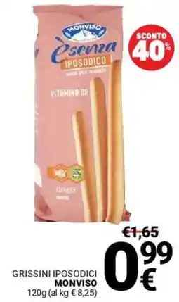 Supermercati Gulliver Grissini iposodici Monviso offerta