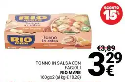 Supermercati Gulliver Tonno in salsa con fagioli Rio Mare offerta