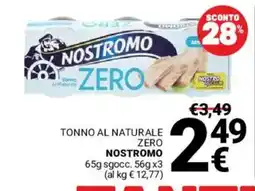 Supermercati Gulliver Tonno al naturale zero Nostromo offerta