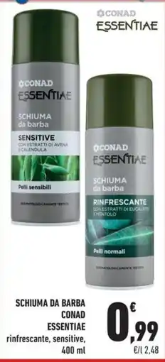 Conad City Schiuma da barba Conad Essentiae offerta