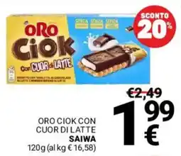 Supermercati Gulliver Oro Ciok con cuor di latte offerta