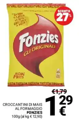 Supermercati Gulliver Crocantini di mais al formaggio Fonzie offerta