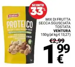Supermercati Gulliver Mix di frutta secca sgusciata tostata Ventura offerta
