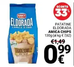 Supermercati Gulliver Patatine Eldorada Amica Chips offerta