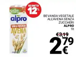 Supermercati Gulliver Beveranda vegetale all'avena senza zuccheri Alpro offerta