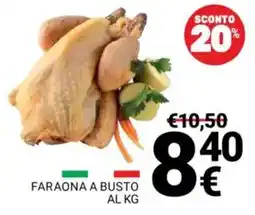 Supermercati Gulliver Faraona a busto offerta
