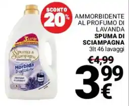 Supermercati Gulliver Spuma a Sciampagna Morbida Tradizione offerta
