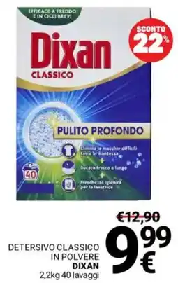 Supermercati Gulliver Detersivo classico in polvere Dixan offerta