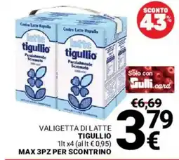 Supermercati Gulliver Valigetta di latte Tigullio offerta