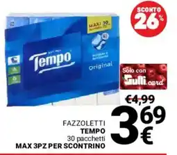 Supermercati Gulliver Fazzoletti Tempo offerta