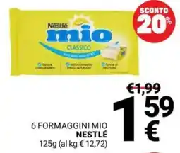 Supermercati Gulliver Formaggini mio Nestlé offerta
