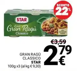 Supermercati Gulliver Gran Ragù Classico Star offerta
