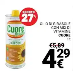 Supermercati Gulliver Olio di girasole con mix di vitamine Cuore offerta