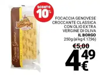 Focaccia genovese croccante classica Il Borgo