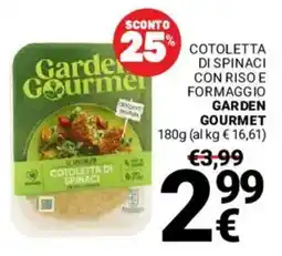 Supermercati Gulliver Cotoletta di spinaci Garden Gourmet offerta