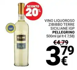 Supermercati Gulliver Vino liquoroso zibibbo terre siciliane igp pellegrino offerta