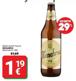 Supermercati Gulliver Birra in bottiglia Menabrea offerta