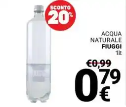 Supermercati Gulliver Acqua naturale Fiuggi offerta