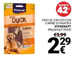 Supermercati Gulliver Ossi al calcio con carne di anatra Vitakraft offerta