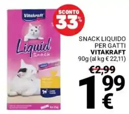 Supermercati Gulliver Liquid Snack Vitakraft offerta