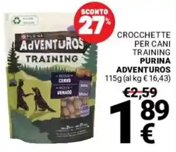 Supermercati Gulliver Crocchette per cani training Purina Adventuros offerta