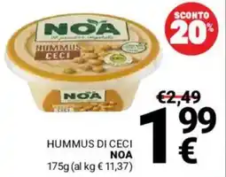 Supermercati Gulliver Hummus di ceci Noa offerta