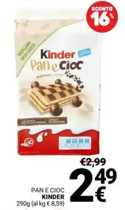 Supermercati Gulliver Kinder Pane e Cioc offerta