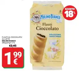 Supermercati Gulliver Flauti Cioccolato Mulino Bianco offerta