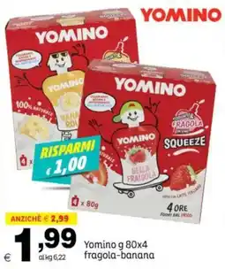 Elite Yomino g 80x4 fragola-banana offerta