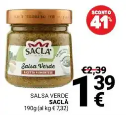 Supermercati Gulliver Salsa Verde Saclà offerta