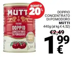 Supermercati Gulliver Doppio concentrato di pomodoro Mutti offerta
