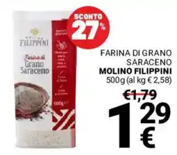 Supermercati Gulliver Farina di Grano Saraceno Molino Filippini offerta