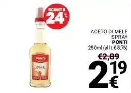 Supermercati Gulliver Aceto di mele spray Ponti offerta