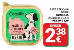 Supermercati Gulliver Paté per cani Derik Consilia offerta