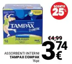 Supermercati Gulliver Assorbenti interni Tampax Compak offerta
