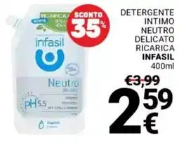 Supermercati Gulliver Detergente intimo neutro delicato ricarica infasil offerta