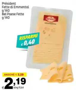 Elite President Fette di Emmental offerta