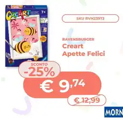Mornati Paglia Ravensburger Creart Apette Felici offerta