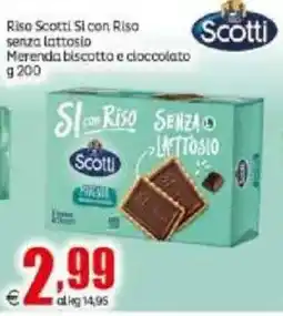 Elite Riso Scotti Si con Riso senza lattosio Merenda biscotto e cioccolato offerta