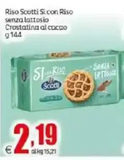 Elite Riso Scotti Si con Riso senza lattosio Crostatina al cacao offerta