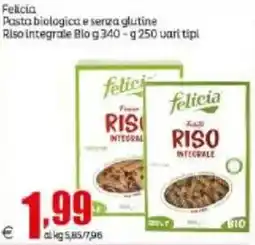 Elite Felicia Pasta biologica e senza glutine offerta