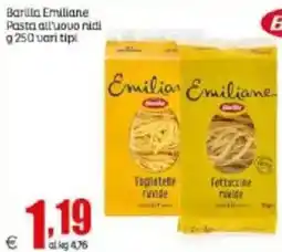 Elite Barilla Emiliane Pasta all'uovo nidi offerta