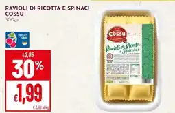 Pan Ravioli di Ricotta e Spinaci Cossu offerta