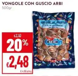 Pan Vongole con guscio Arbi offerta