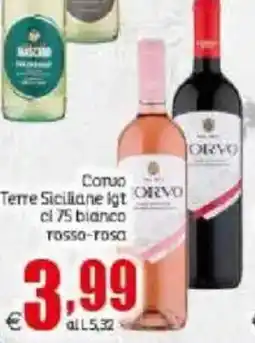 Elite Corso Terre Siciliane Igt di 75 bianco rosso-rosa offerta