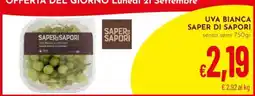Pan Uva bianca Saper di Sapori offerta