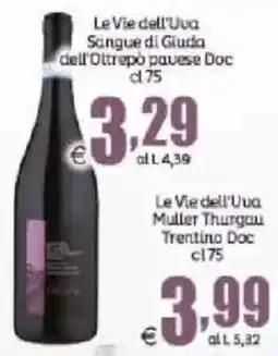 Elite Le Vie dell'Uva Sangue di Giuda dell'Oltrepò pavese Doc offerta