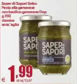 Elite Pesto alla genovese con basilico genovese Dop Saper di Sapori Selex offerta