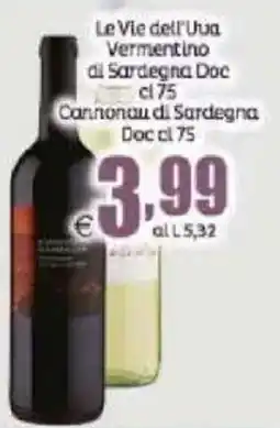Elite Le Vie dell'Uva Vermentino di Sardegna Doc Cannonau di Sardegna Doc offerta