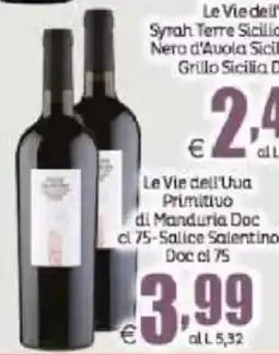 Elite Le Vie dell'Uva Primitivo di Manduria Doc offerta